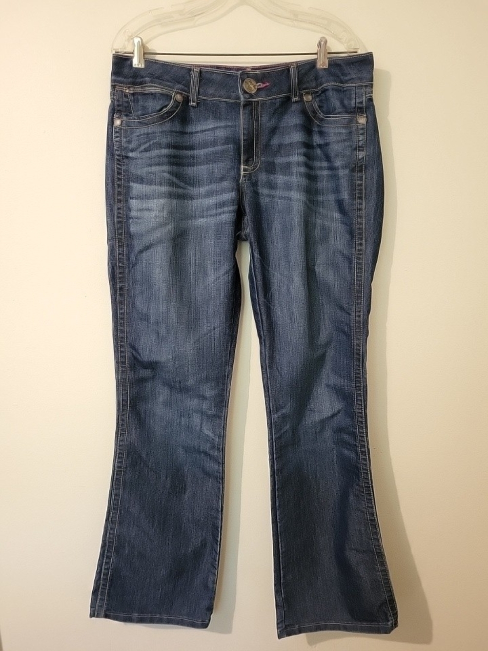 Wrangler Retro Mae Women's Dark Wash Blue Flared Jeans Boot Cut Western 11/12 34
